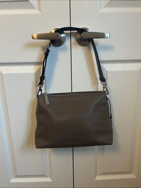 Michael Kors Taupe Pebbled Leather Shoulder Bag